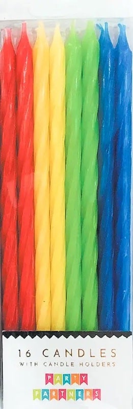 Rainbow Spiral Candles