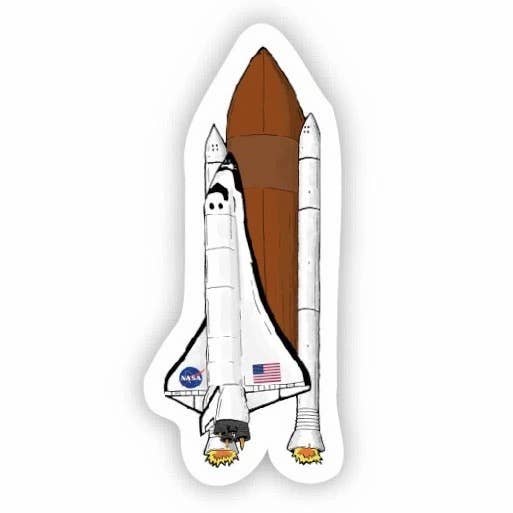 NASA Spaceship Vinyl Sticker