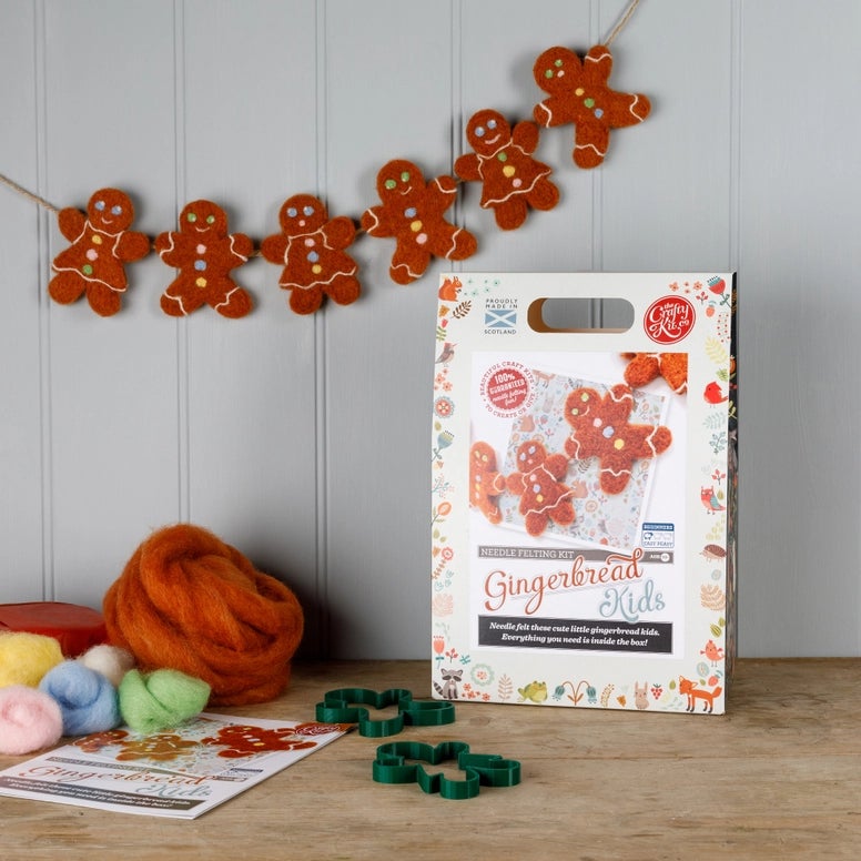 Gingerbread Kids Needle Felting Kit