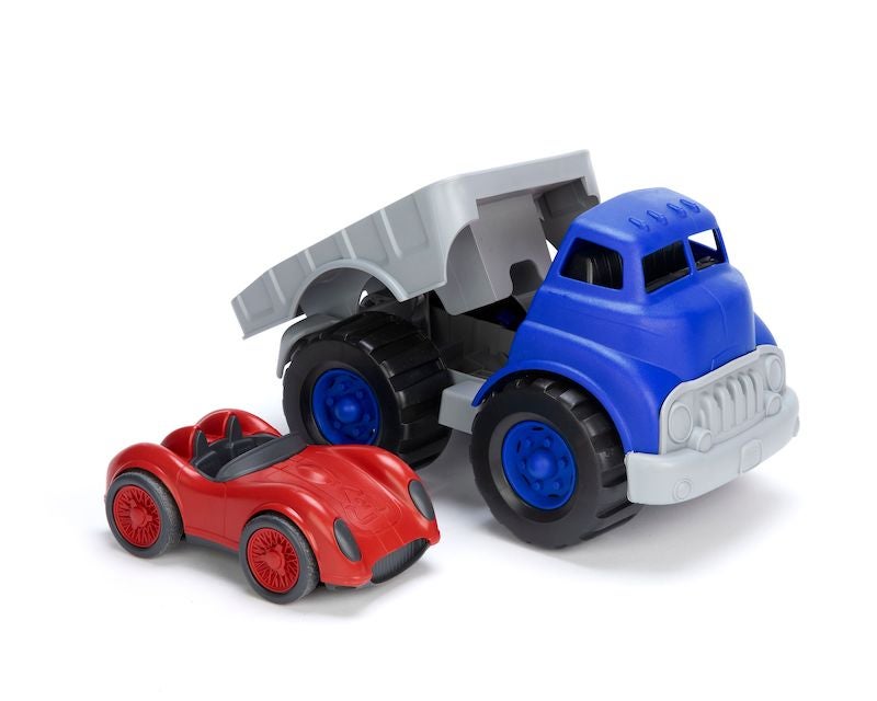 Flatbed Truck & Race Car