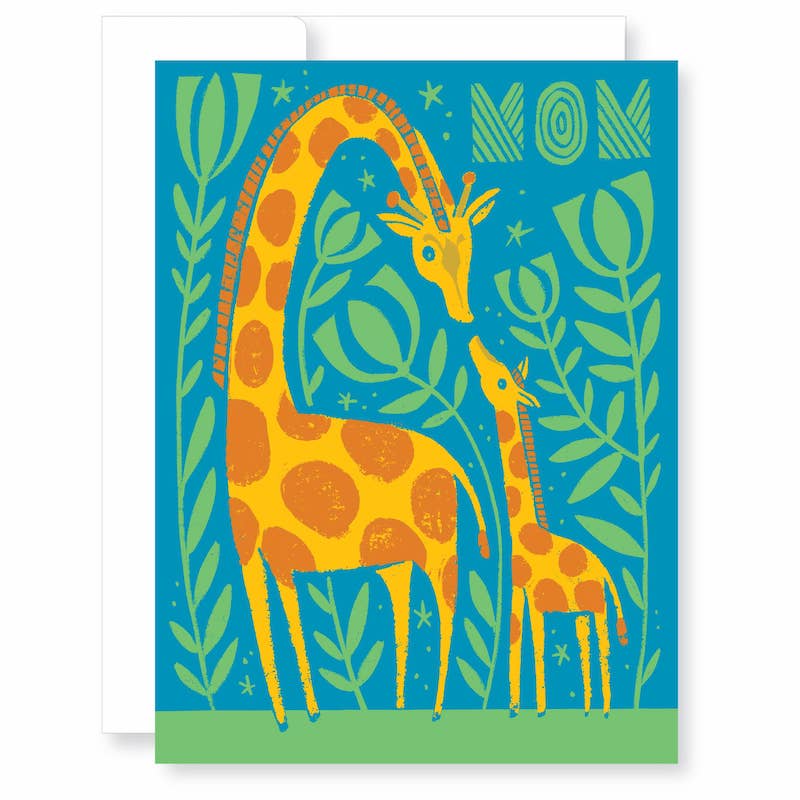 Mama & Baby Giraffe Mother's Day Card