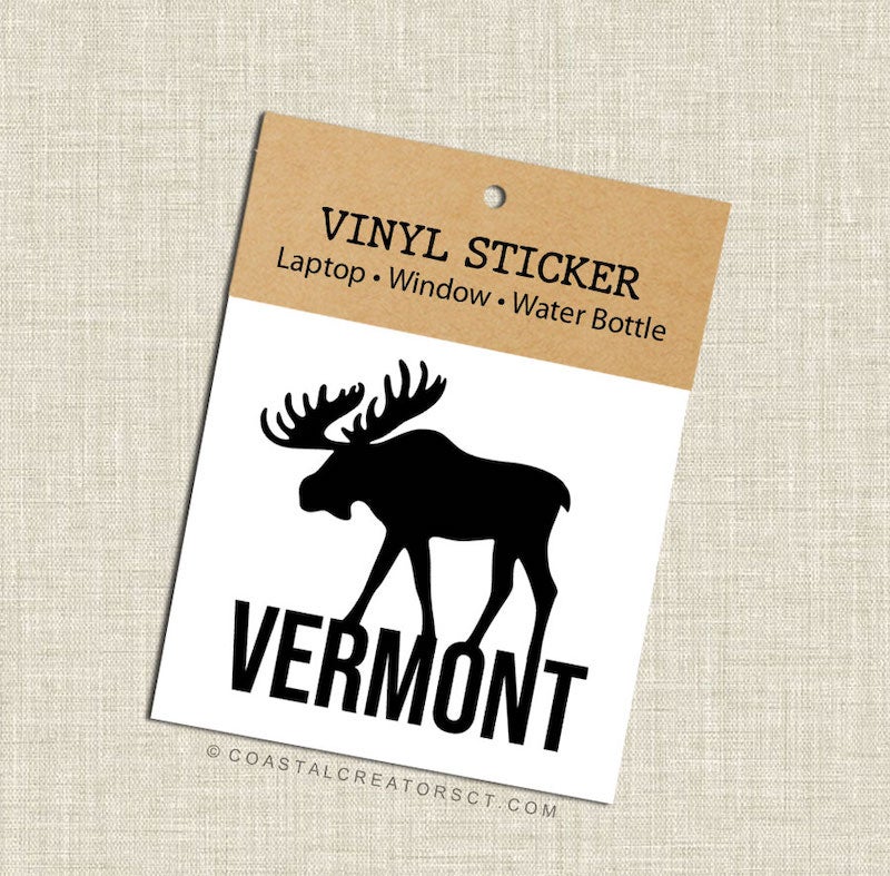Vermont Moose Large Vinyl Sticker