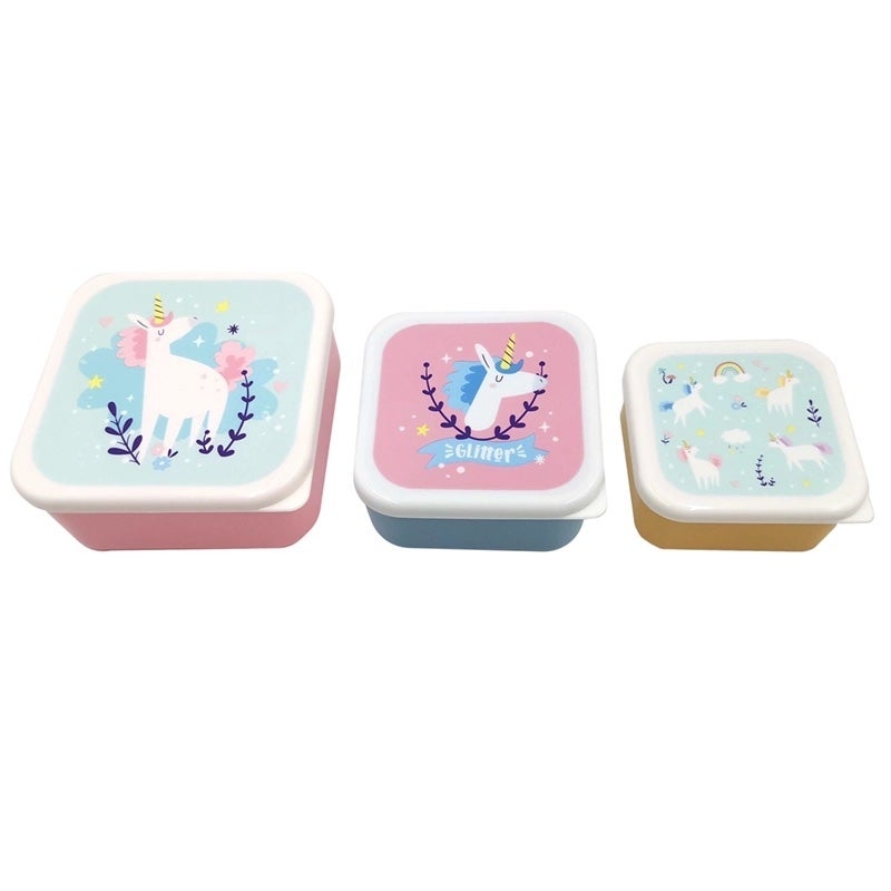 Unicorn Trio of Lunch Boxes