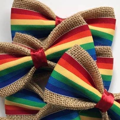 Pet Bow Tie: Rainbow