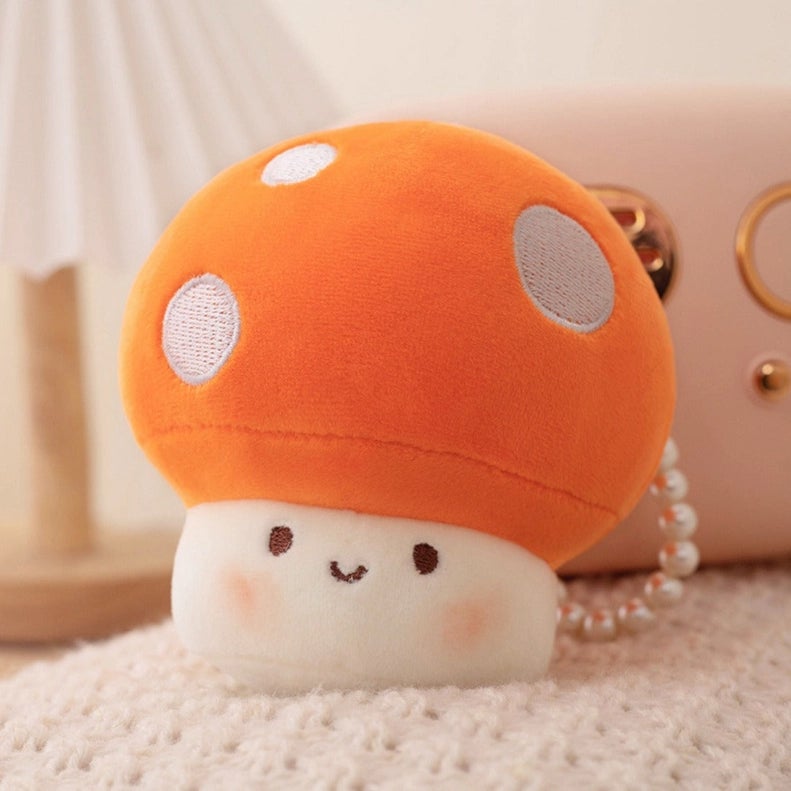 Stuffed Mushroom Key Chain