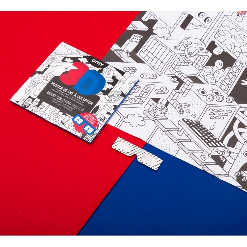 Giant 3D Coloring Poster
