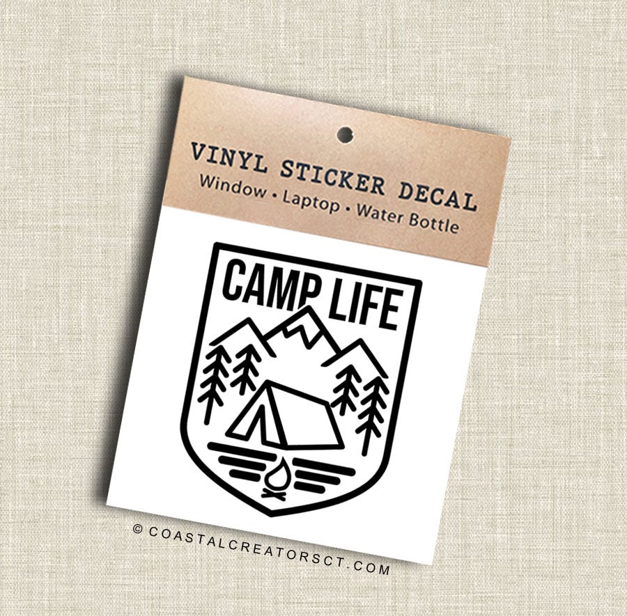 Camp Life Large Vinyl Sticker