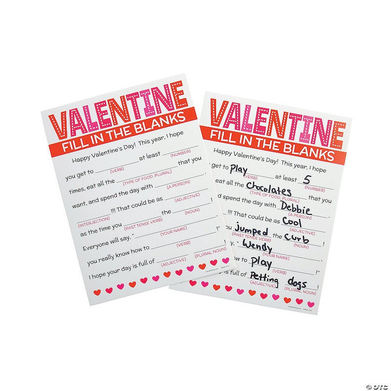 Fill-in-the-Blank Valentines Card