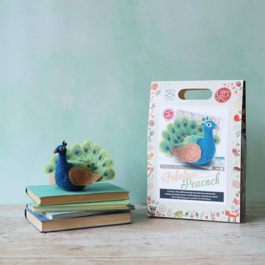 Peacock Needle Felting Kit