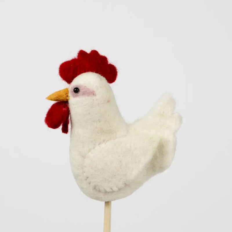 Felt Chicken Finger Puppet