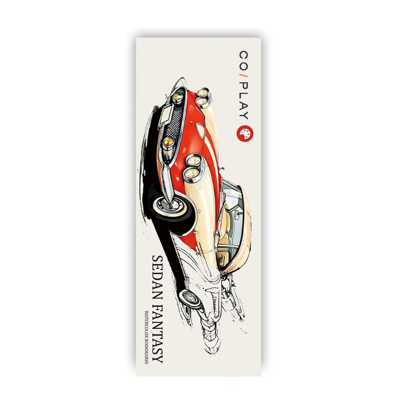 Sedan Watercolor Bookmark Book