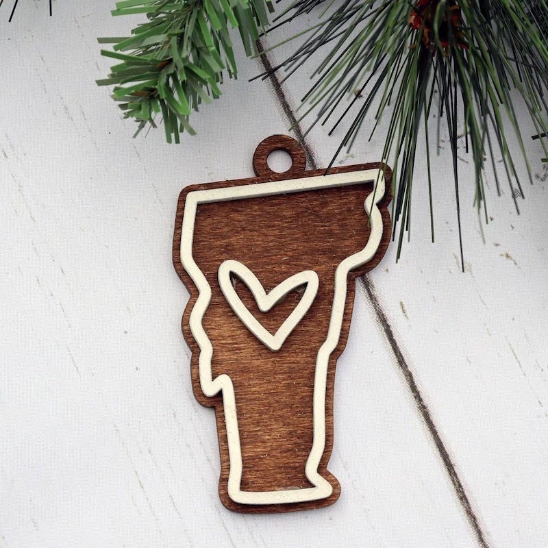 Vermont Heart Ornament