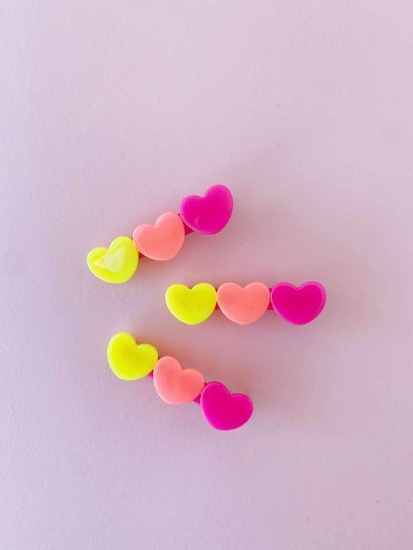 Bright Hearts Hair Clips