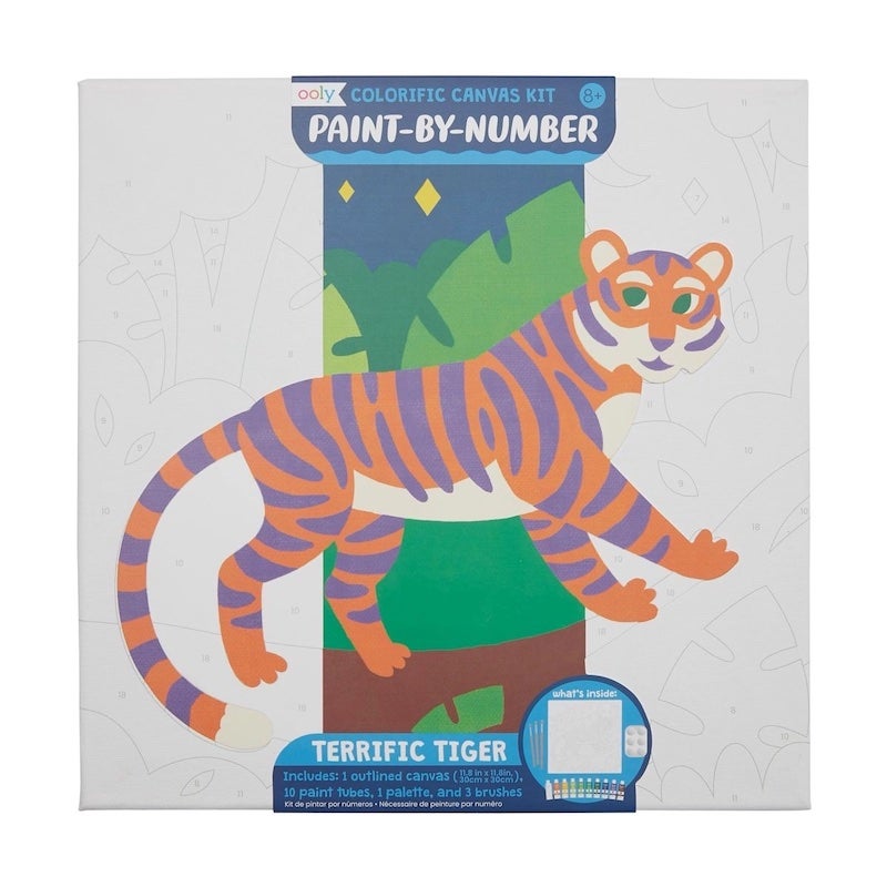 Paint By Number Canvas Kit Tiger