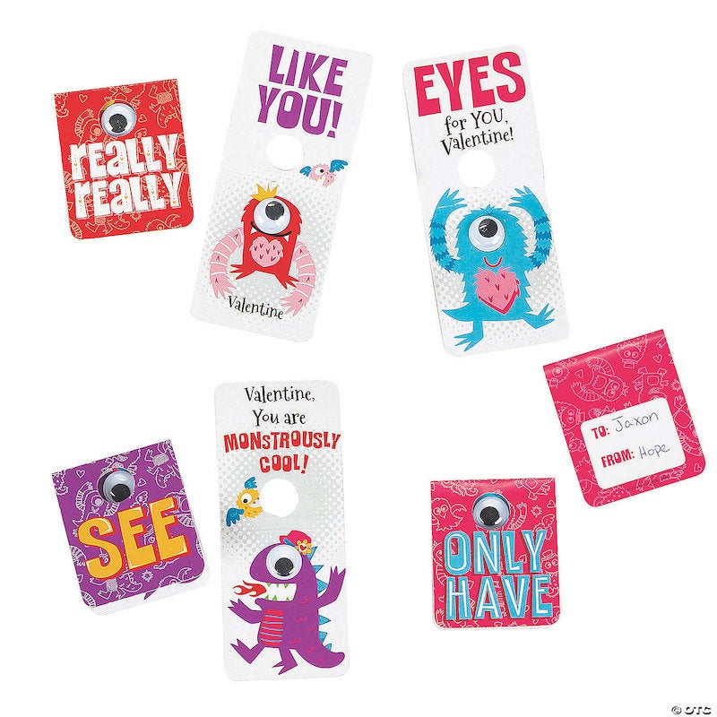 Monster Googly Eye Valentines Card