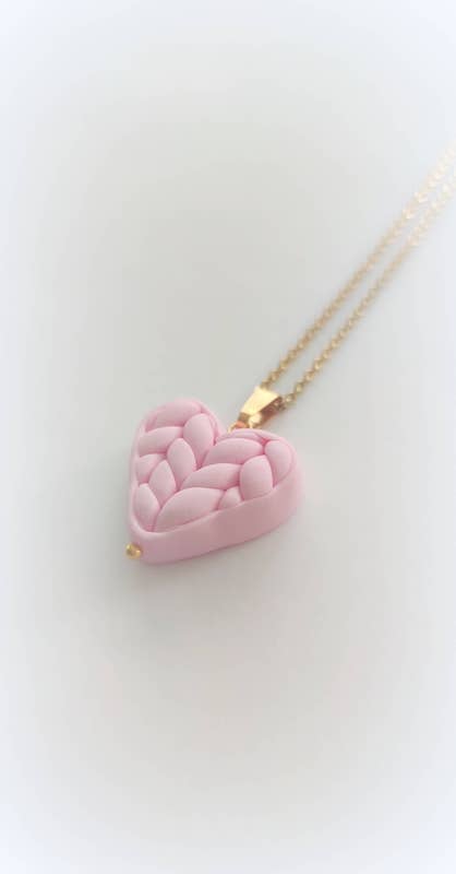 Knitted Heart Necklace