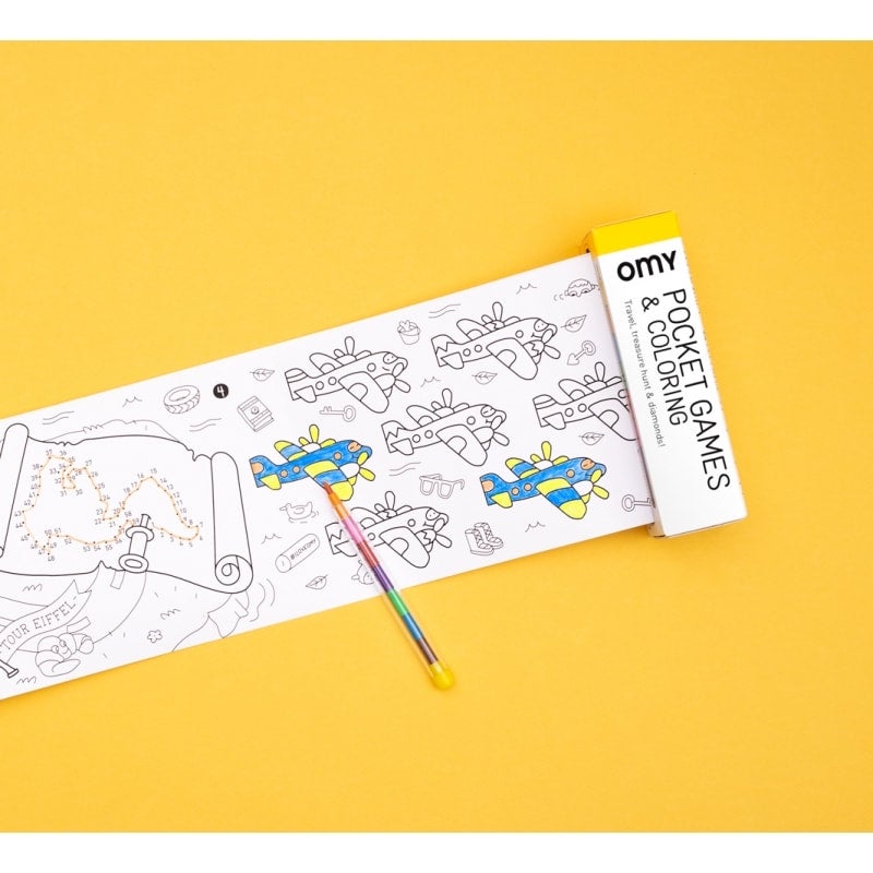 Atlas Pocket Games & Coloring Roll