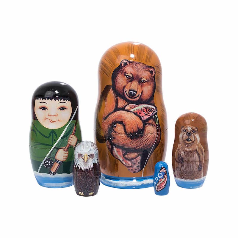 Fishing Nesting Doll