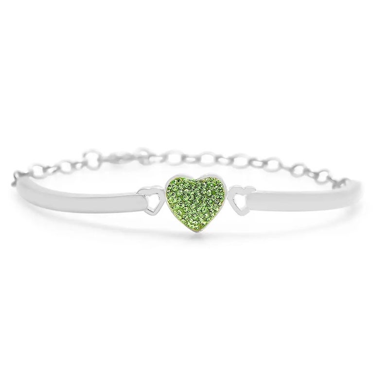 Crystal Heart Bangle