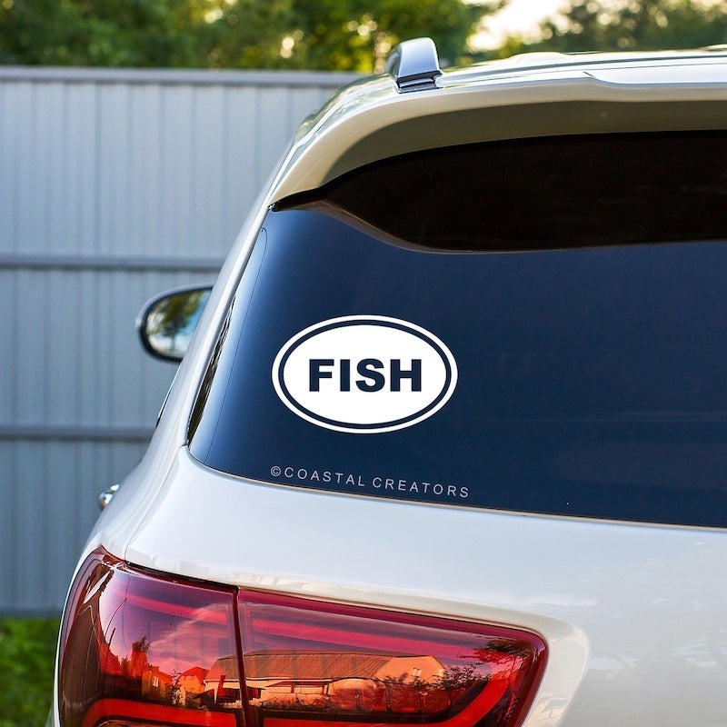Oval Fish Vinyl Decal