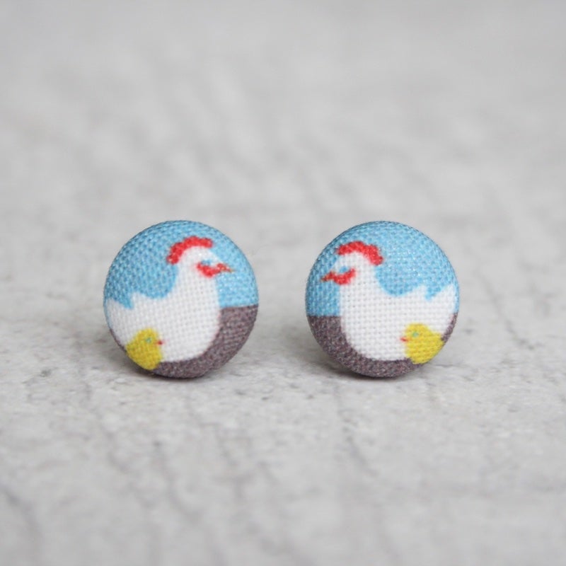 Hen Fabric Earrings