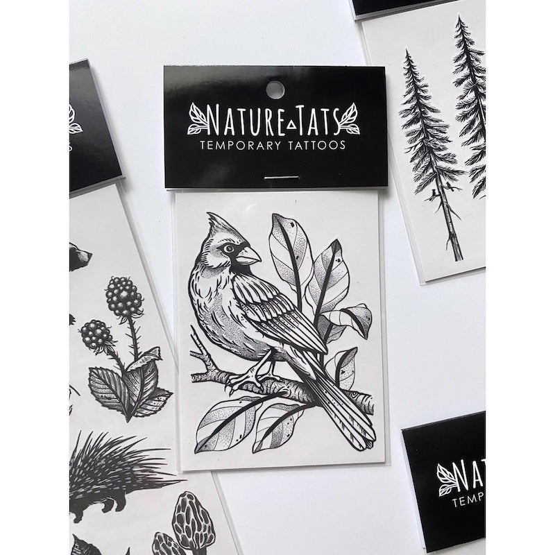 Cardinal Temporary Tattoo