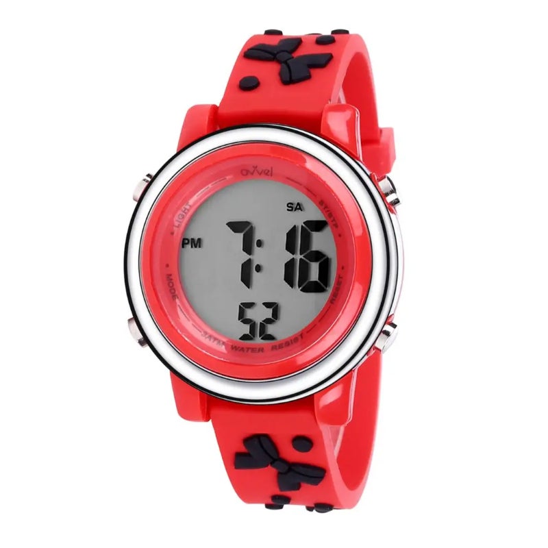Red Digital Watch with Bow