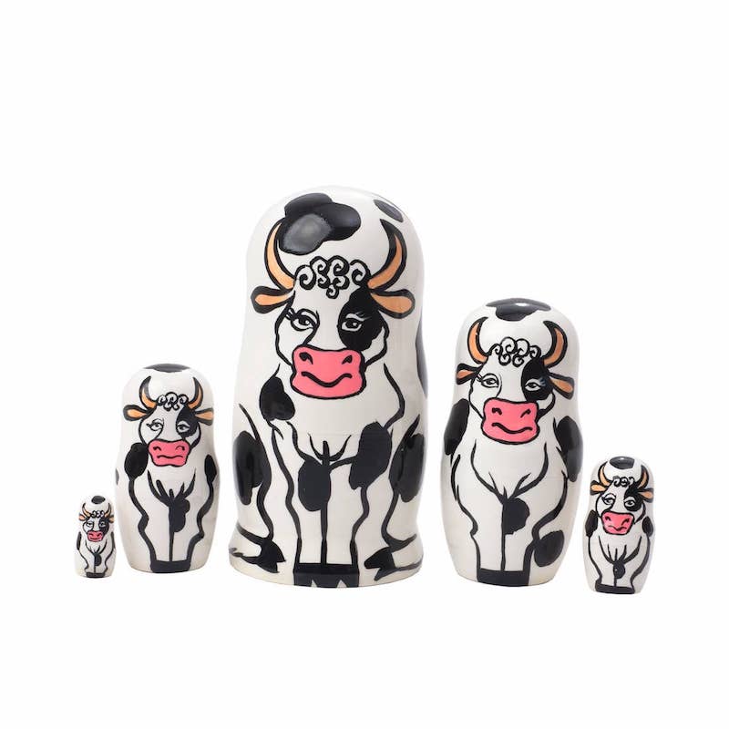 Holstein Cow Nesting Doll