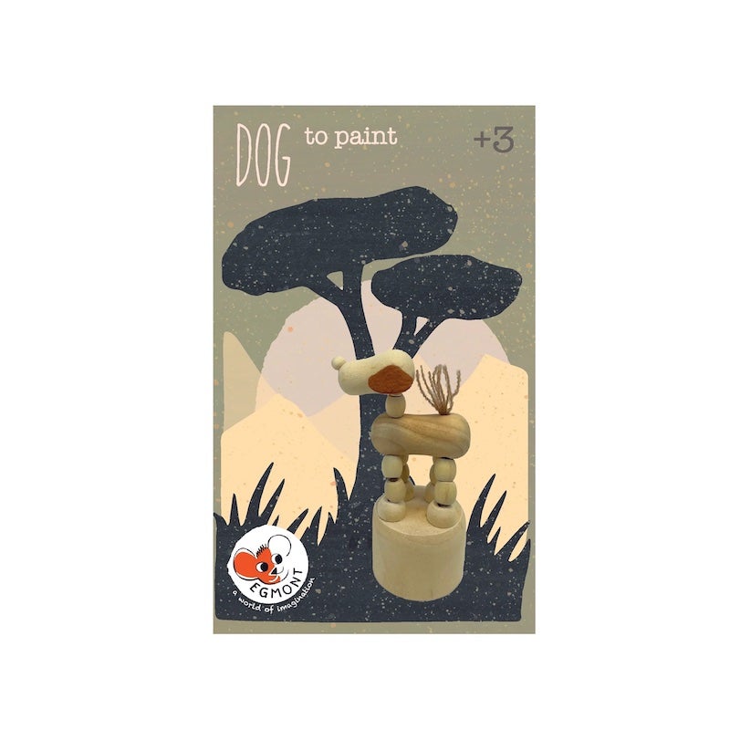 Paint Your Own Dog Wooden Push Puppet