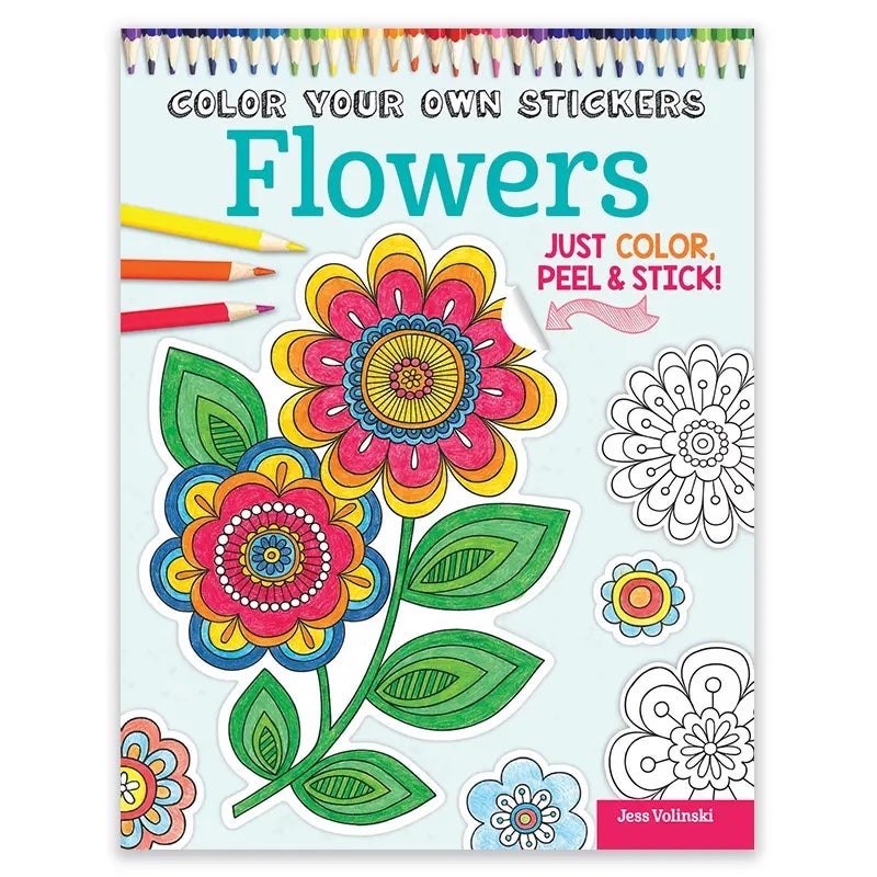 Create Your Own Flower Coloring Stickers