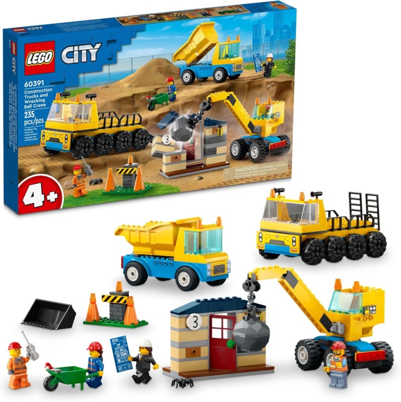 Construction Trucks & Wrecking Ball Crane