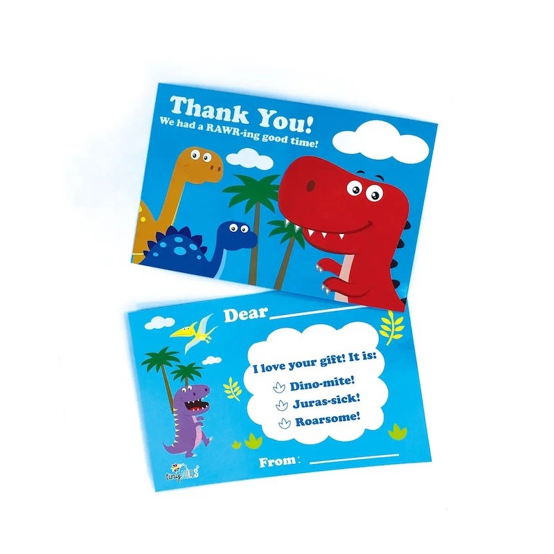 Dino Birthday Thank You Set