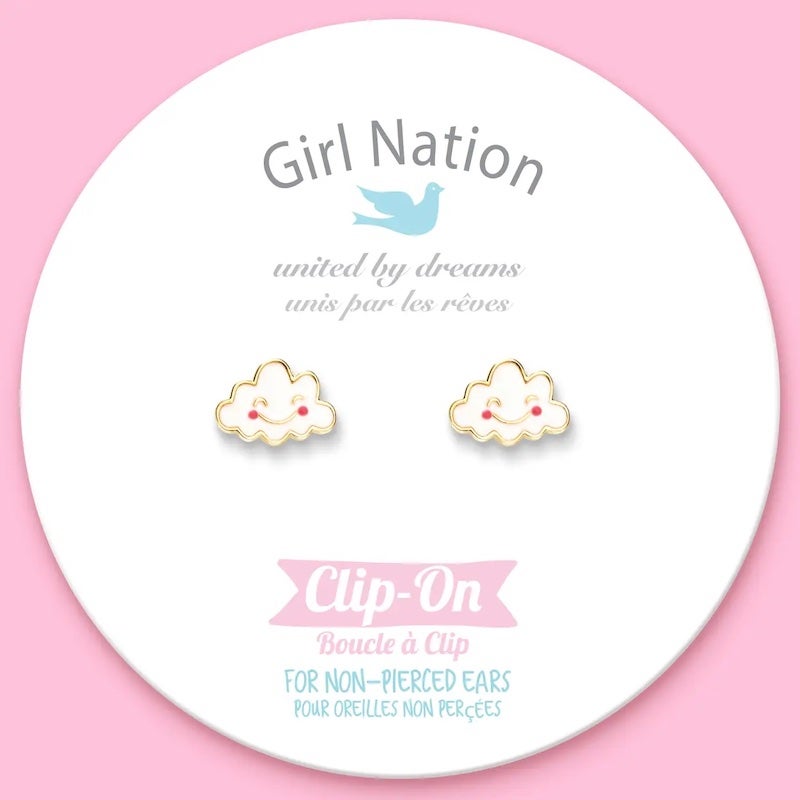 Happy Cloud Clip-on Earrings