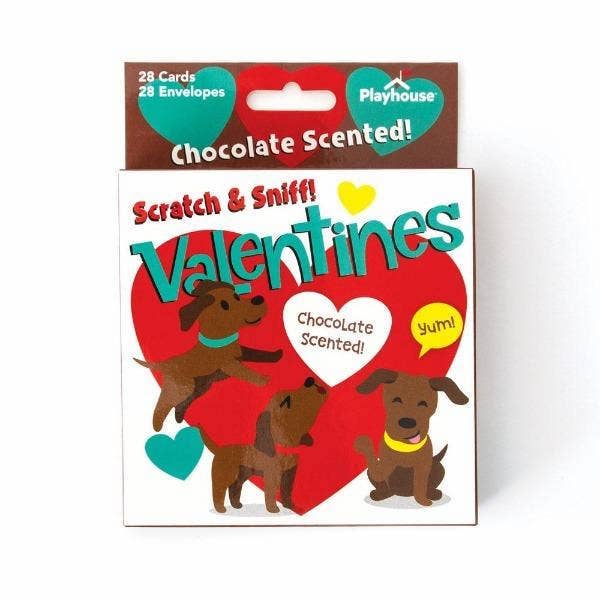 Chocolate Lab Scratch & Sniff Valentines Card Kit