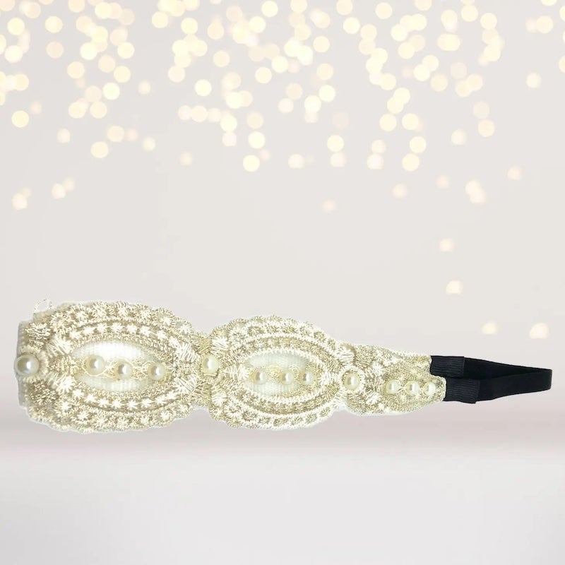 Pearl and Lace Headband