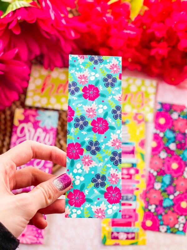 Bookmark: Blue Floral