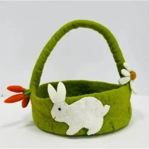 Green Felt Easter Basket