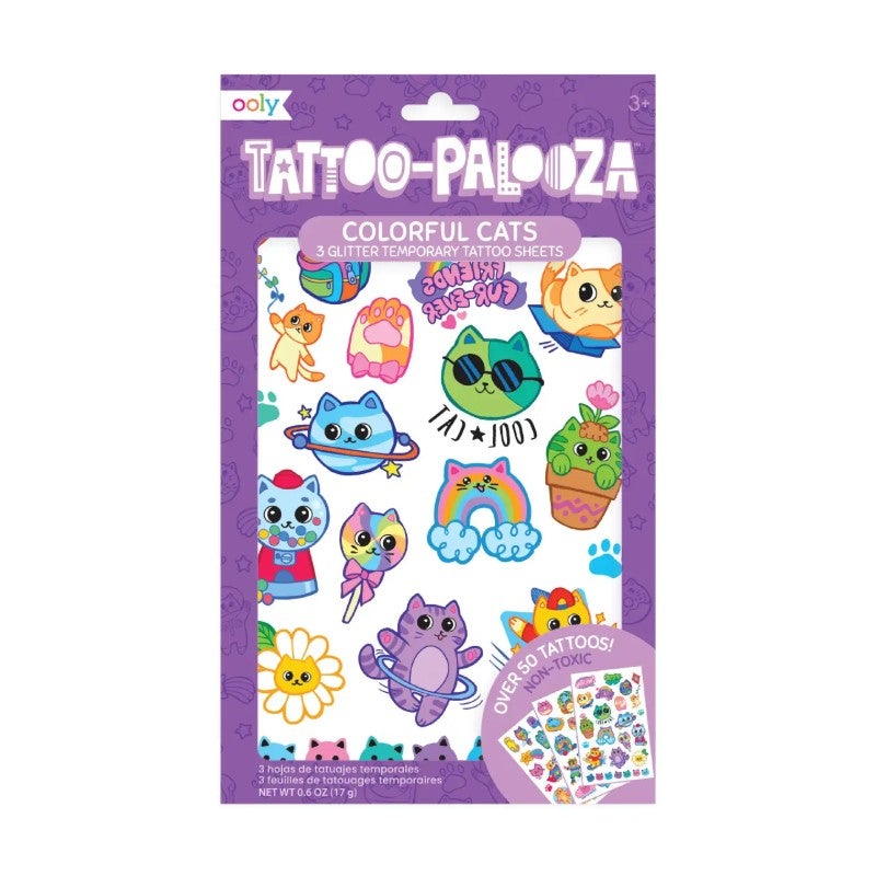 Tattoo Palooza Colorful Cats