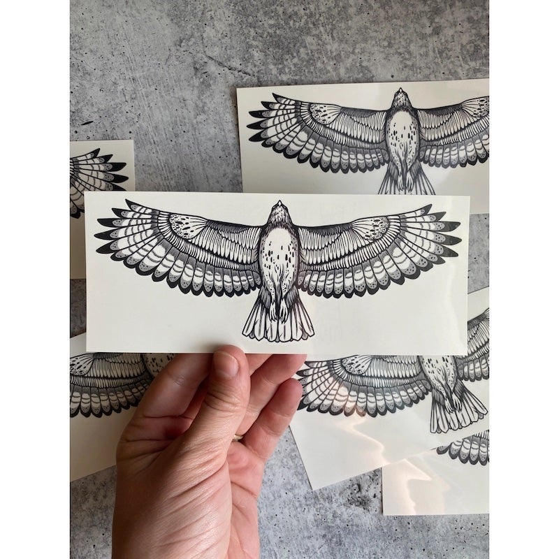Hawk Temporary Tattoo