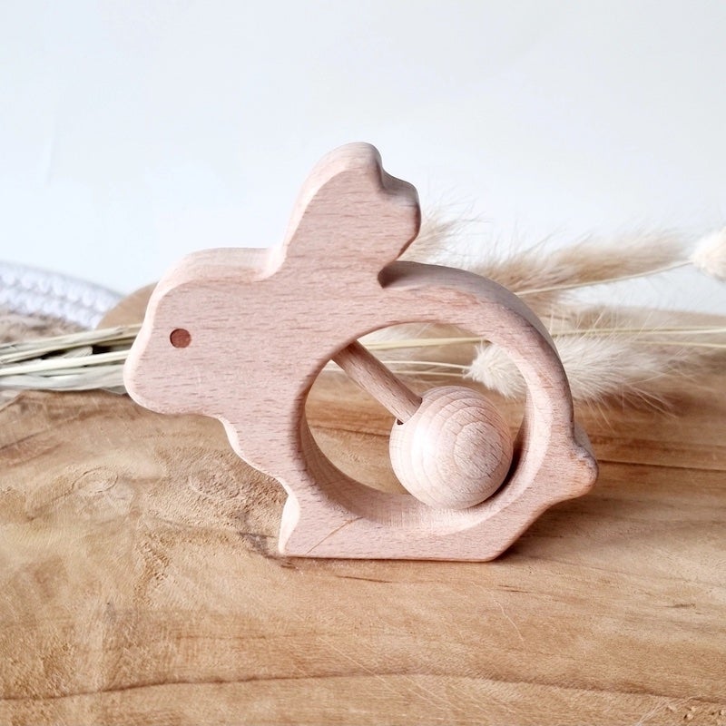 Wooden Rabbit Rattle