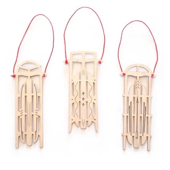 Sled Ornaments