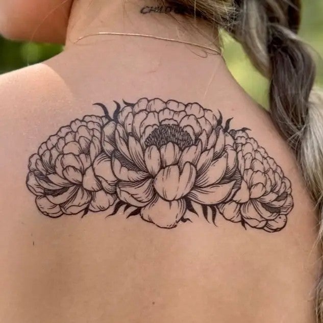 Peony Temporary Tattoo