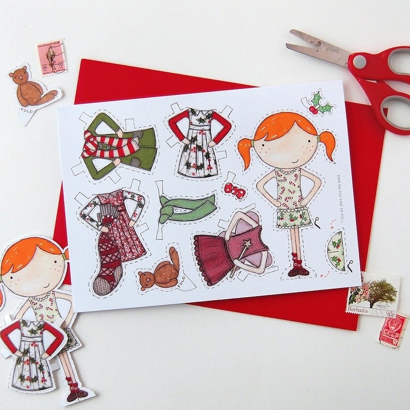 Paper Doll Christmas Card