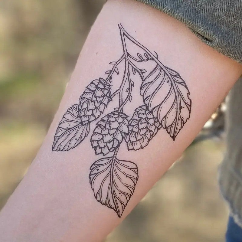 Hops Vine Temporary Tattoo