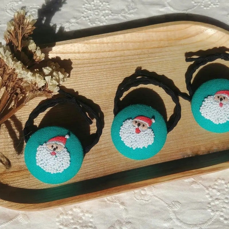 Embroidered Santa Hair Toe