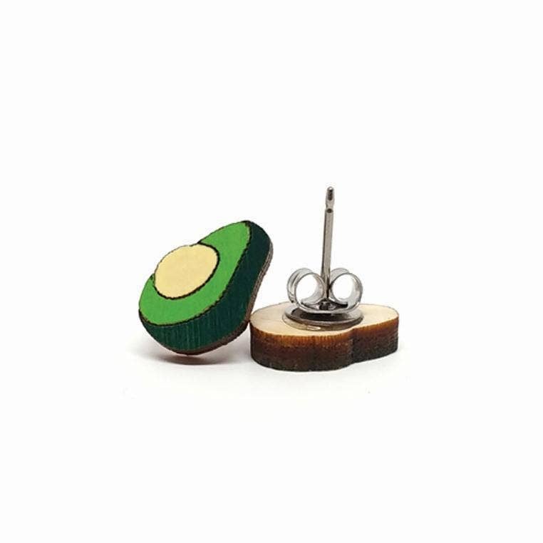 Avocado Wooden Earrings