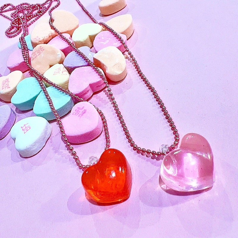Jello Heart Necklace