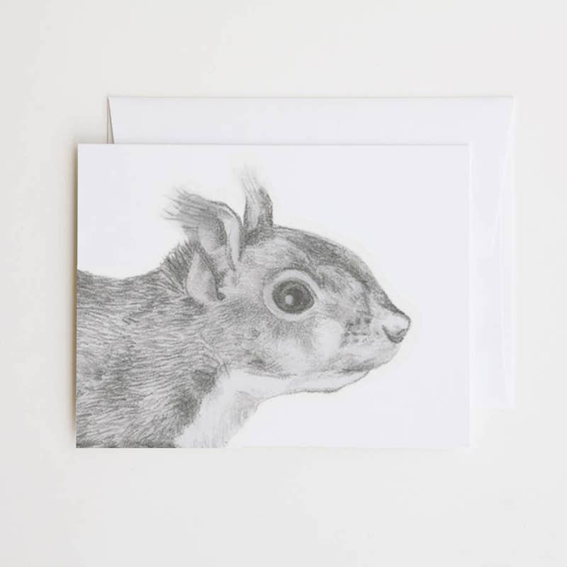 Red Squirrel Note Card