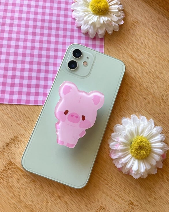 Pink Pig Phone Grippy