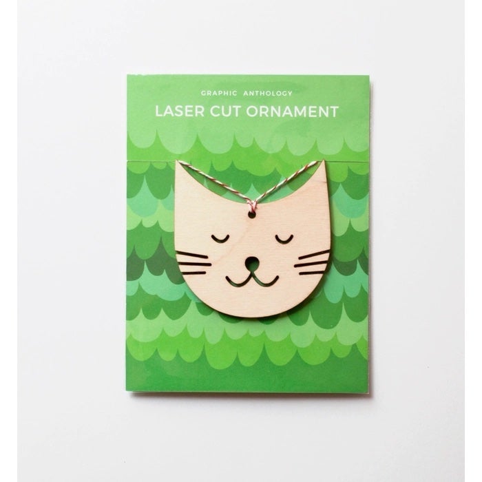 Wooden Cat Ornament